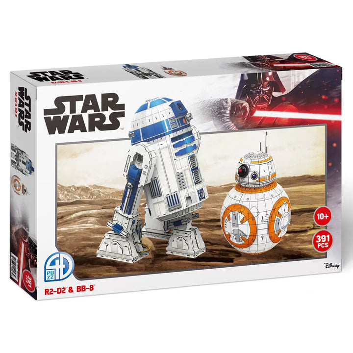 4D Puzz - Casse-tête 3D de Star Wars avec R2-D2 & BB-8