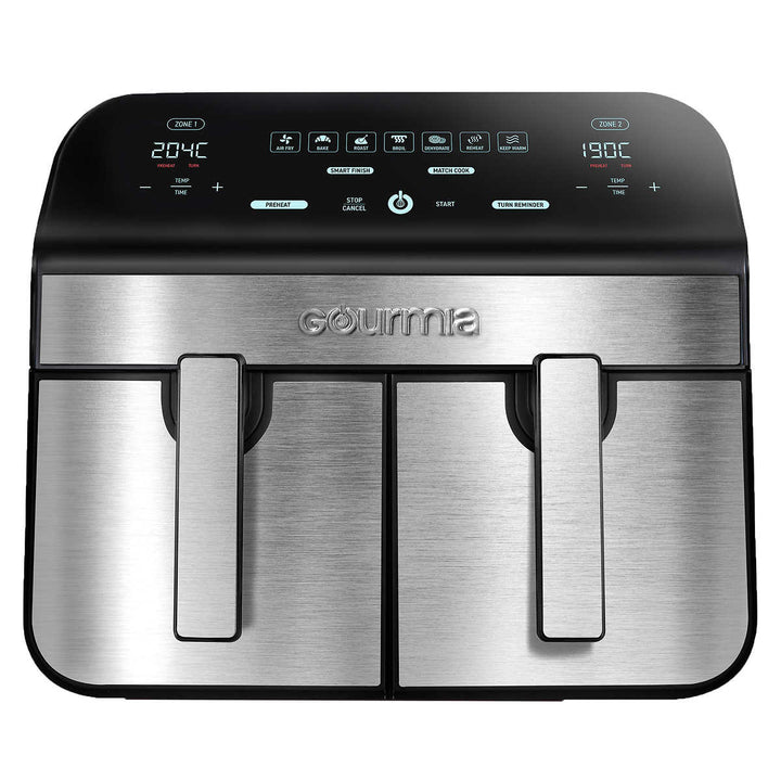 Gourmia - Friteuse numérique à air chaud de 9,4 L (10 pte) à deux paniers