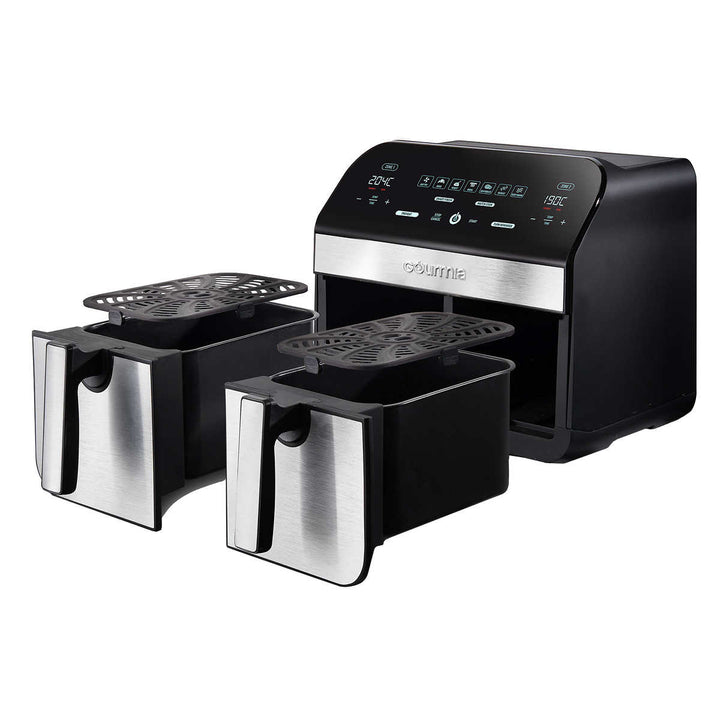 Gourmia - Friteuse numérique à air chaud de 9,4 L (10 pte) à deux paniers