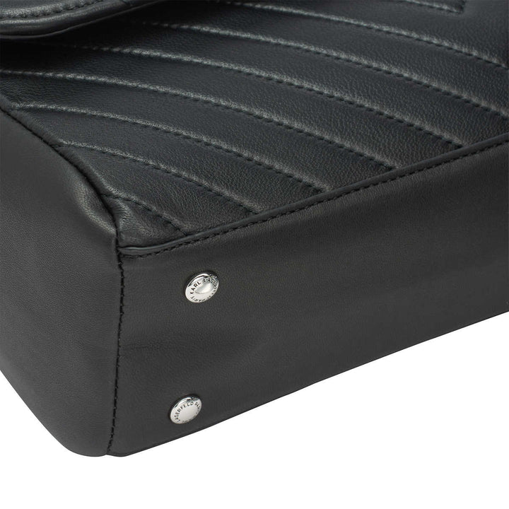 Karl Lagerfeld – Sac à main en cuir véritable modèle « Charlotte »