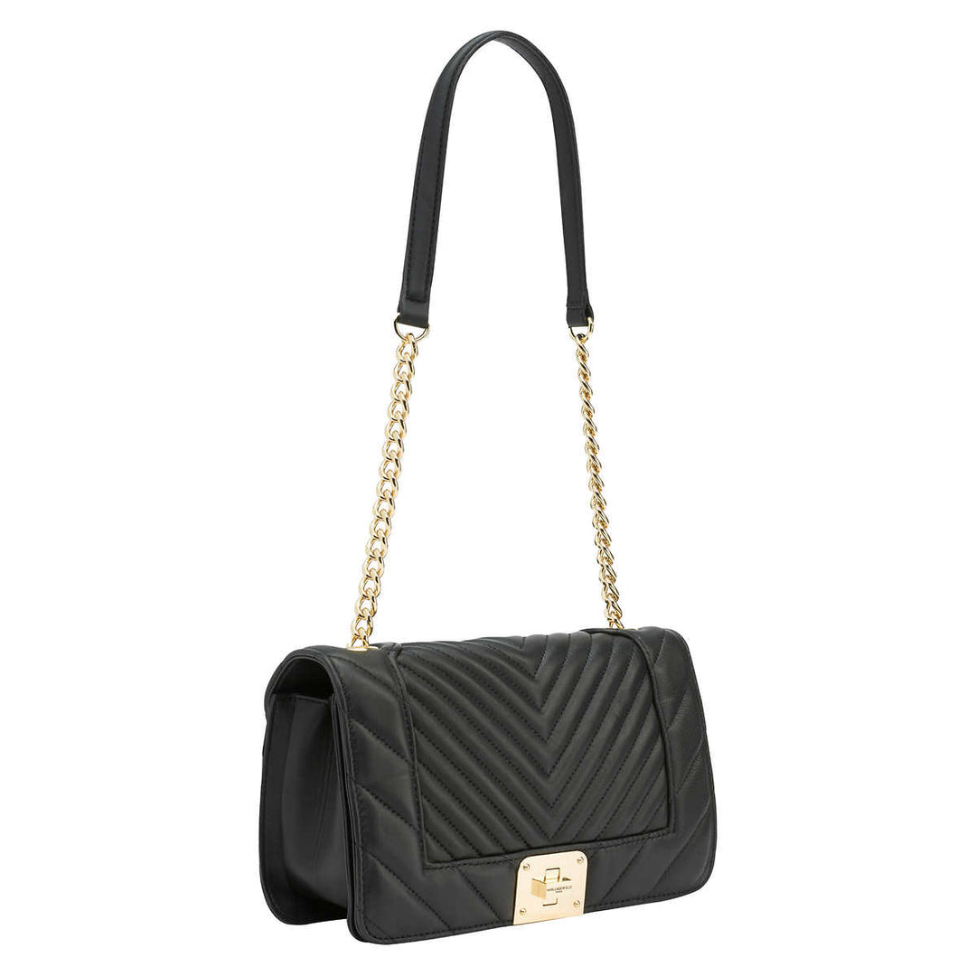 Karl Lagerfeld – Sac à bandoulière en cuir véritable modèle « Lara »