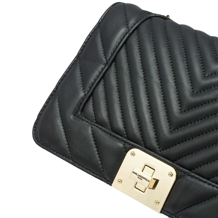 Karl Lagerfeld – Sac à bandoulière en cuir véritable modèle « Lara »