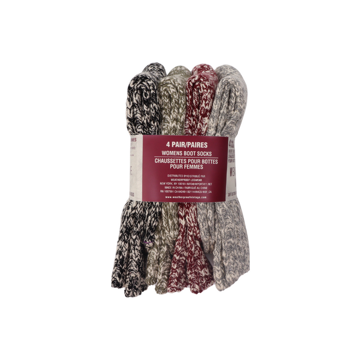 Weatherproof - Chaussettes chaudes, paquet de 4 paires