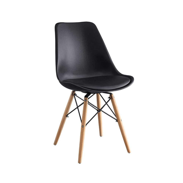 Bayside Furnishings - Ensemble de 2 chaises d'appoint capitonnées en cuir Eiffel