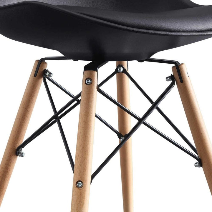 Bayside Furnishings - Ensemble de 2 chaises d'appoint capitonnées en cuir Eiffel