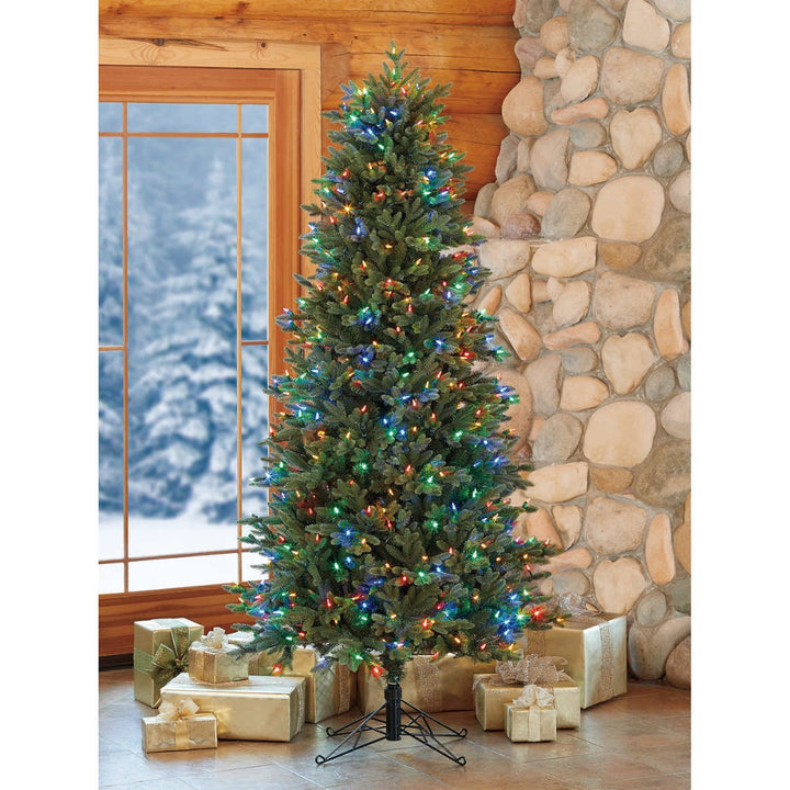 Aspen EZ Connect - Sapin de Noël artificiel illuminé élancé, 2 m (6,5 pi) avec 450 ampoules DEL SureBright