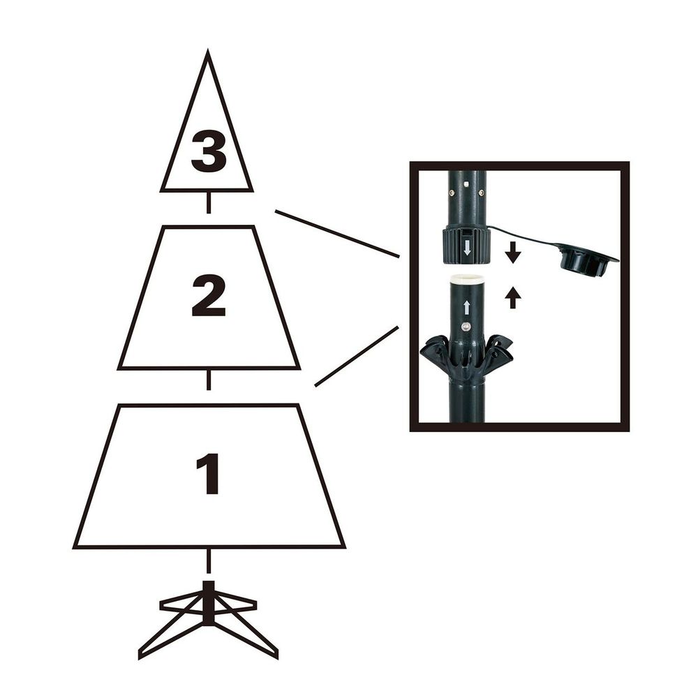 Aspen EZ Connect - Sapin de Noël artificiel illuminé élancé, 2 m (6,5 pi) avec 450 ampoules DEL SureBright