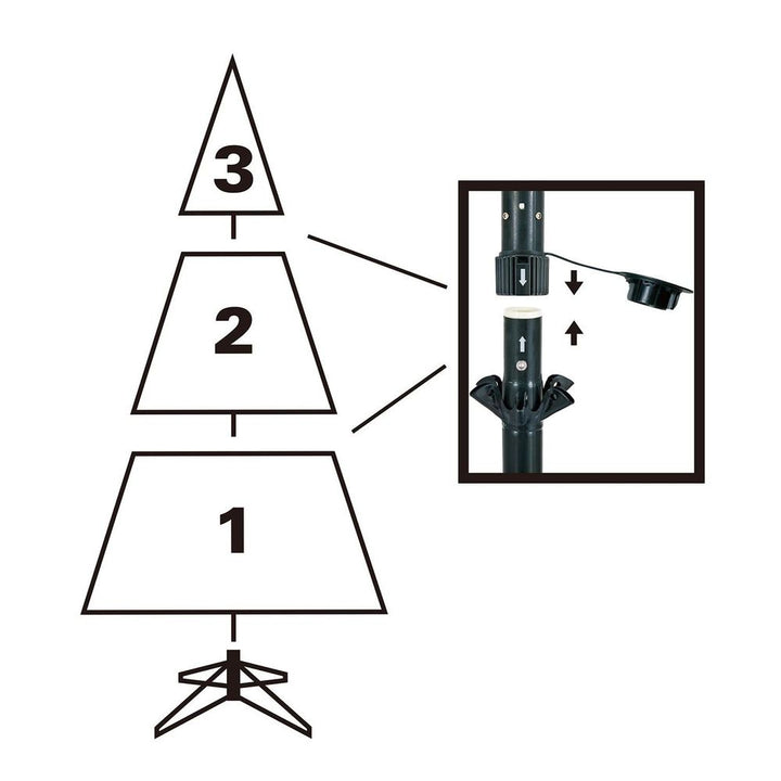 Aspen EZ Connect - Sapin de Noël artificiel illuminé élancé, 2 m (6,5 pi) avec 450 ampoules DEL SureBright