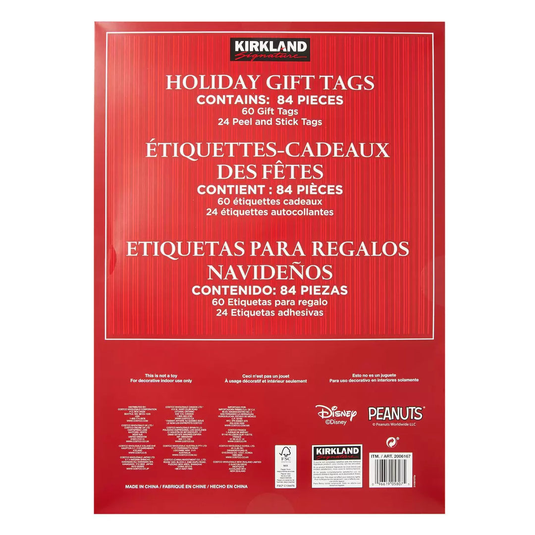 Kirkland Signature - Deluxe Christmas Gift Tags - 84 Pack