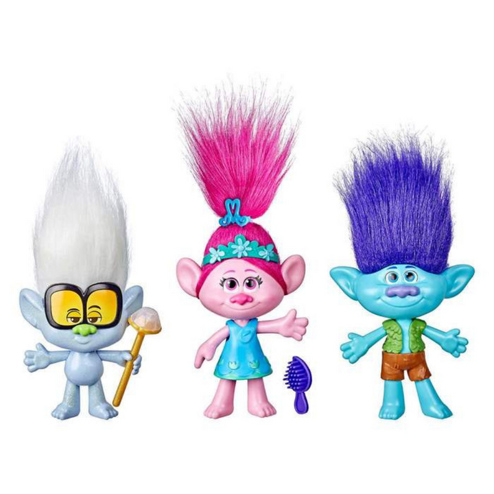 Trolls - Trolls World Tour Friendship Pack 3 Collection de poupées de 6 pouces (15 cm)