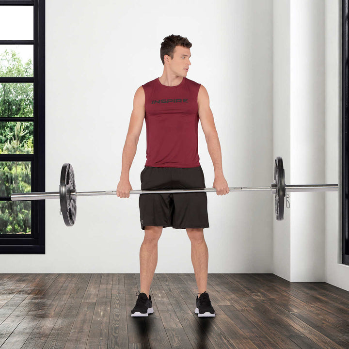 Inspire Fitness – Ensemble de barre olympique et plaques (300 lb total)