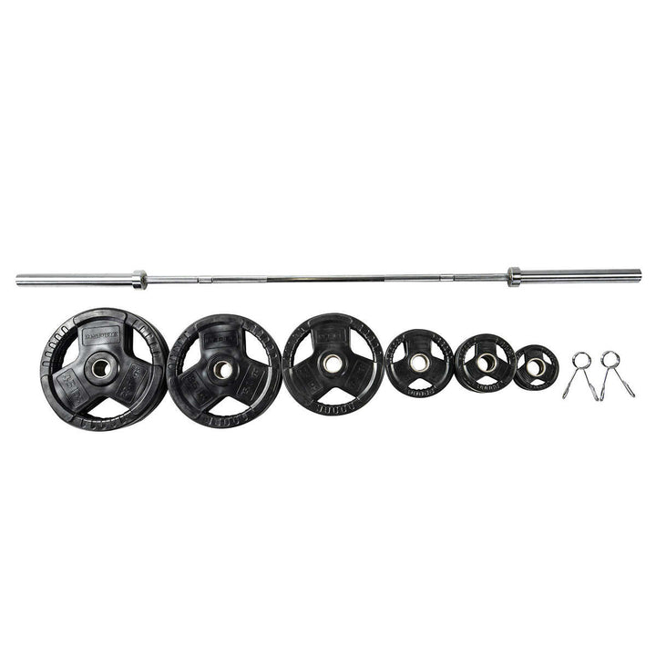 Inspire Fitness – Ensemble de barre olympique et plaques (300 lb total)