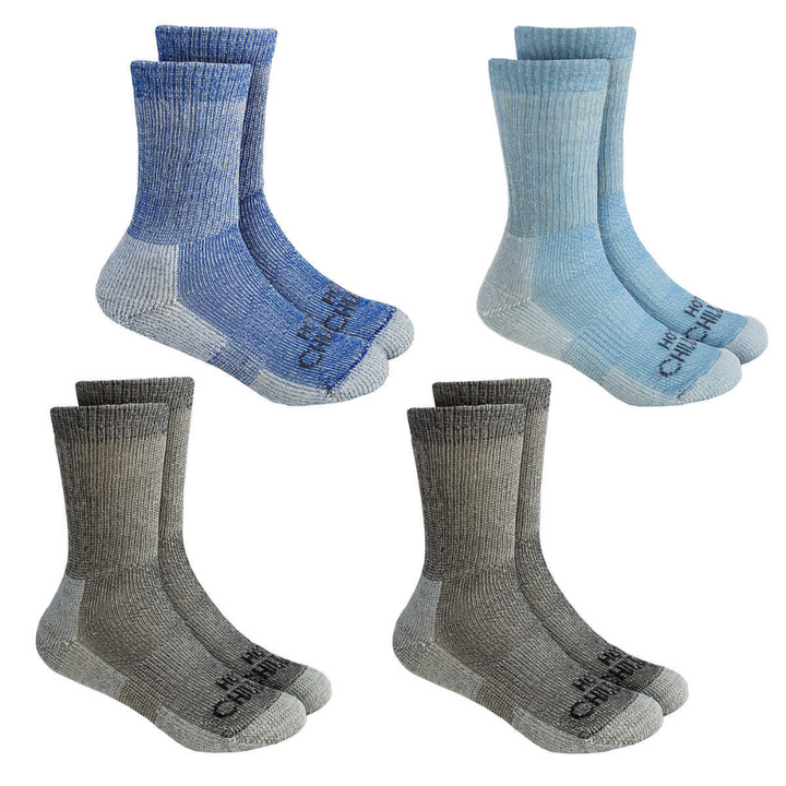 Hot Chillys - Chaussettes de randonnée, paquet de 4 paires
