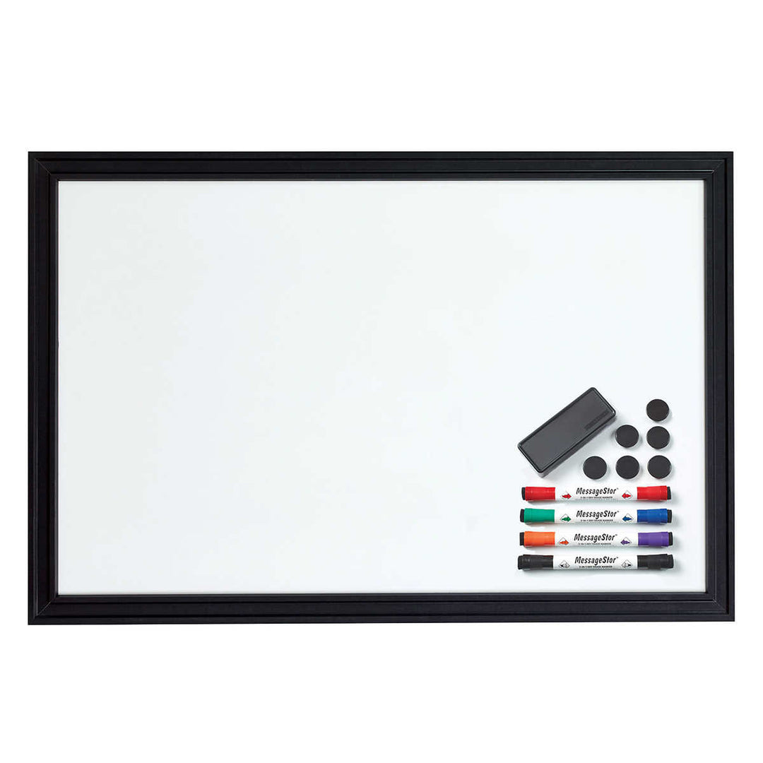 MessageStor - Magnetic Dry Erase Board with Accessories, 24" x 36"
