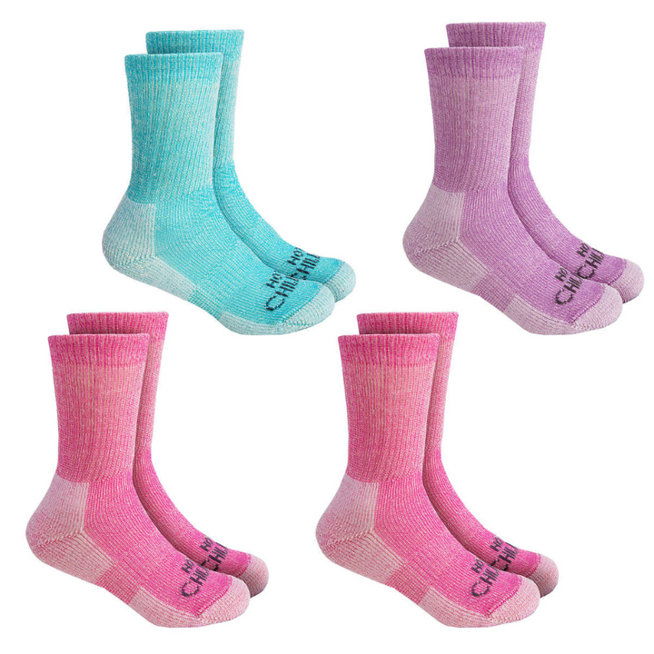 Hot Chillys - Chaussettes de randonnée, paquet de 4 paires