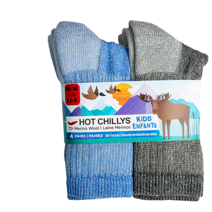 Hot Chillys - Chaussettes de randonnée, paquet de 4 paires