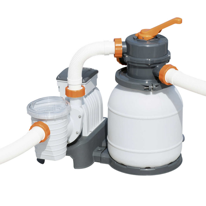 Bestway - Piscine hors terre Power Steel ovale avec chauffe-eau solaire