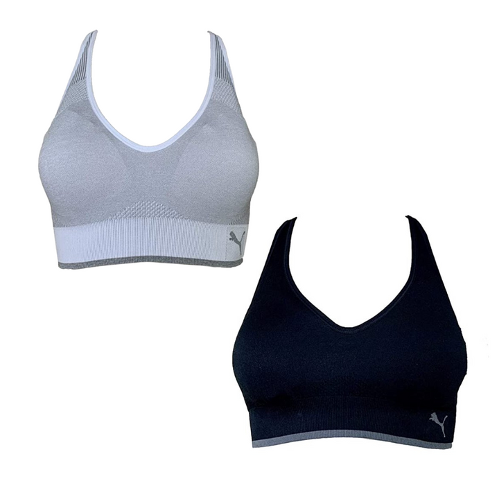 Puma - Soutien-gorge sport, paquet de 2