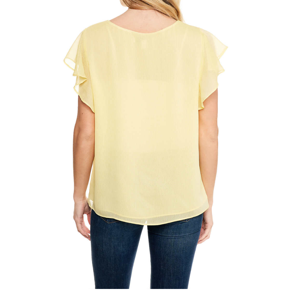 Cristina B - Women's Flutter Sleeve Top