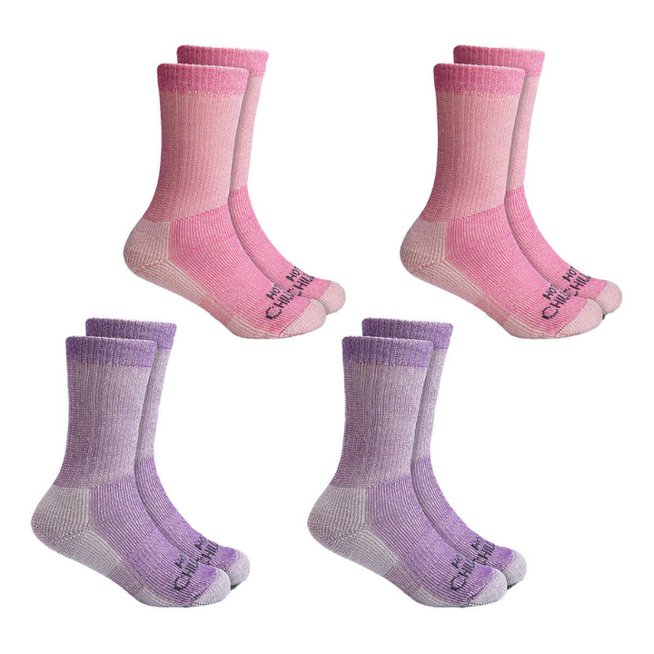 Hot Chillys - Chaussettes de randonnée, paquet de 4 paires