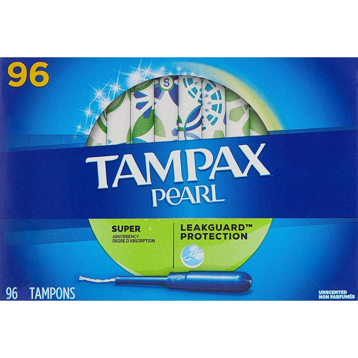 Tampax Pearl - Unscented Super Absorbent Tampons 96 Pack 