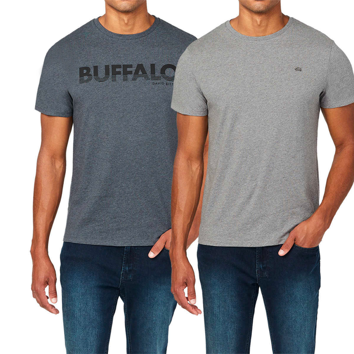 Buffalo – Chandail à manches courtes pour homme, paquet de 2